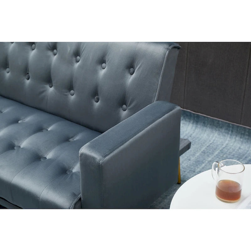 75 Wide Tufted Velvet Convertible Sleeper sofa
