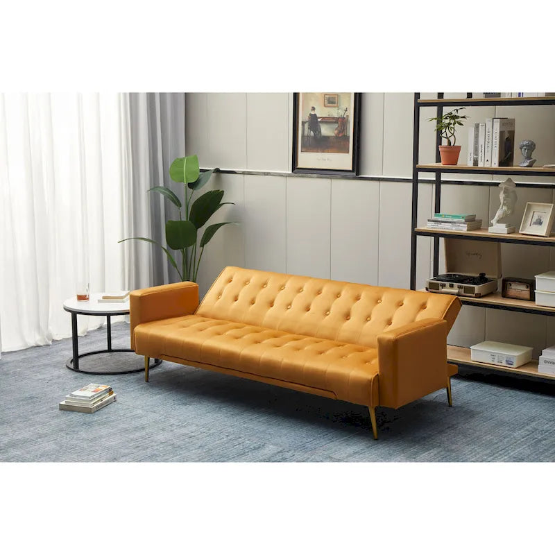75 Wide Tufted Velvet Convertible Sleeper sofa
