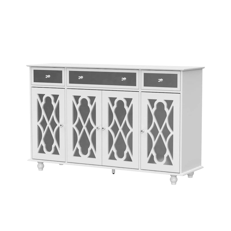 55W Mirrored Credenza Sideboards Buffets Cabinet Bookcase Living Room
