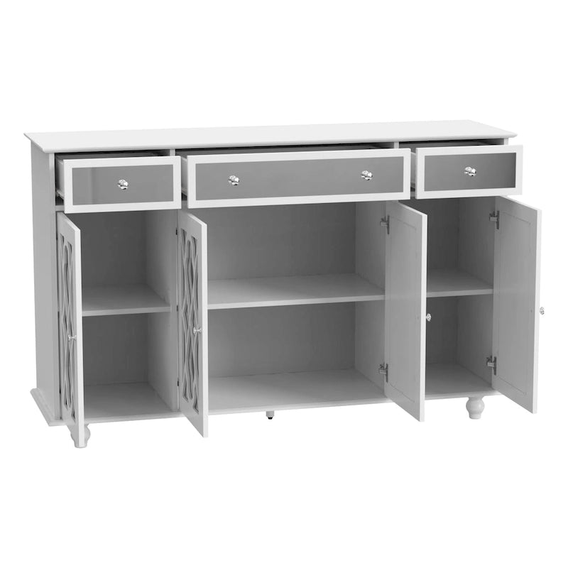 55W Mirrored Credenza Sideboards Buffets Cabinet Bookcase Living Room