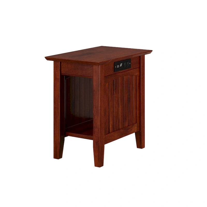 AFI Nantucket Chair Side Table with Built-in Charger