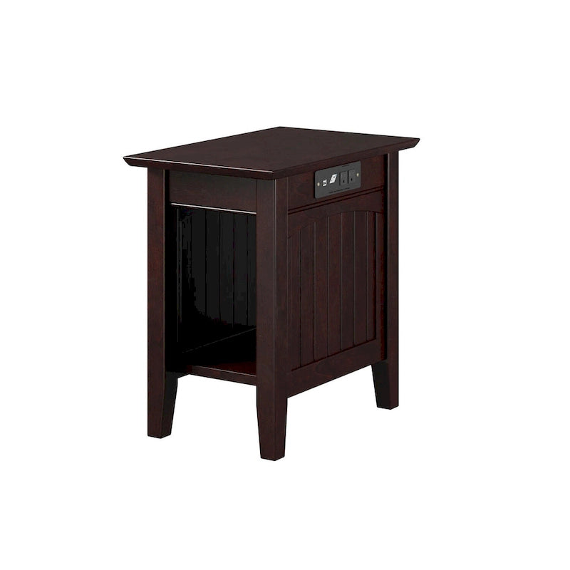 AFI Nantucket Chair Side Table with Built-in Charger