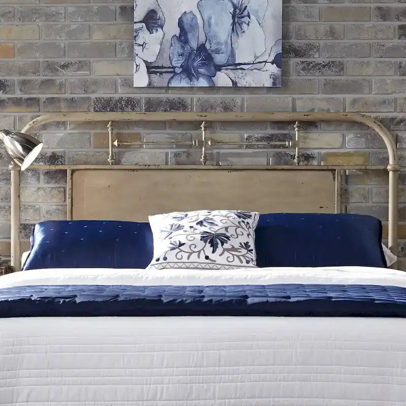 Vintage Series Metal Distressed King Headboard