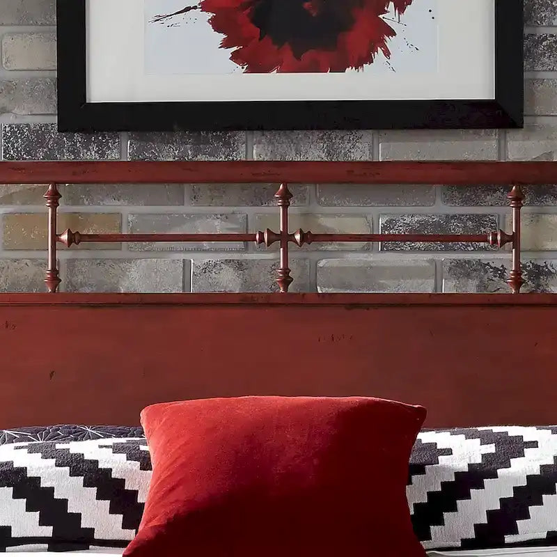 Vintage Series Metal Distressed King Headboard