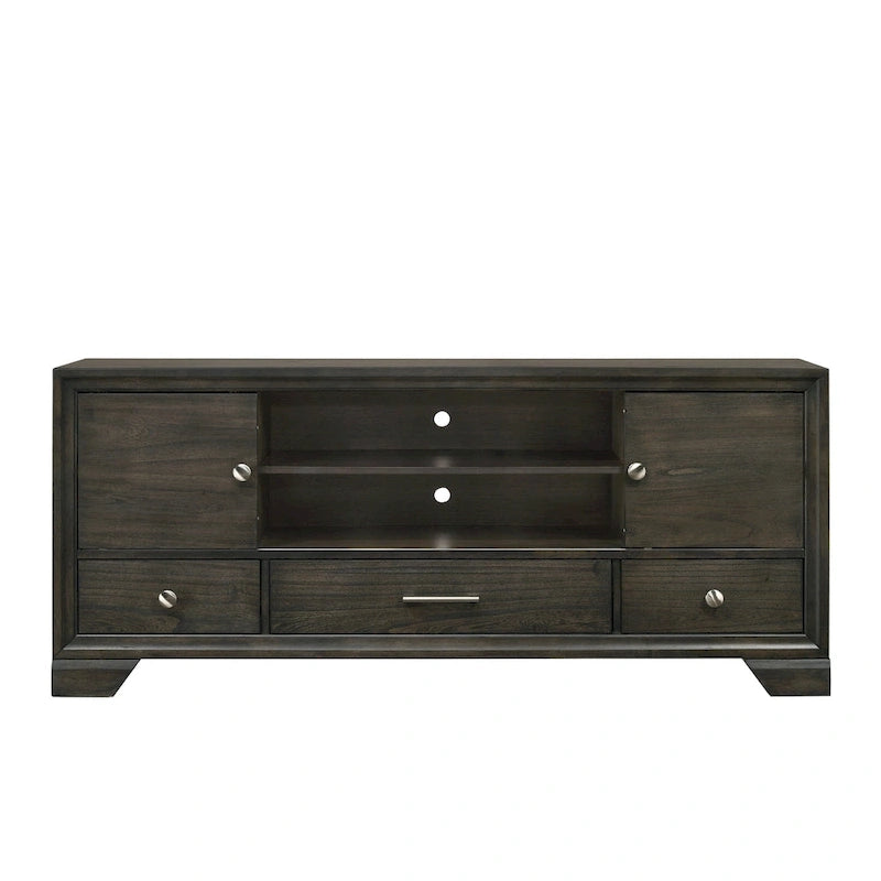 Ayla 5 Piece Gray Storage Fabric Platform Bedroom Set