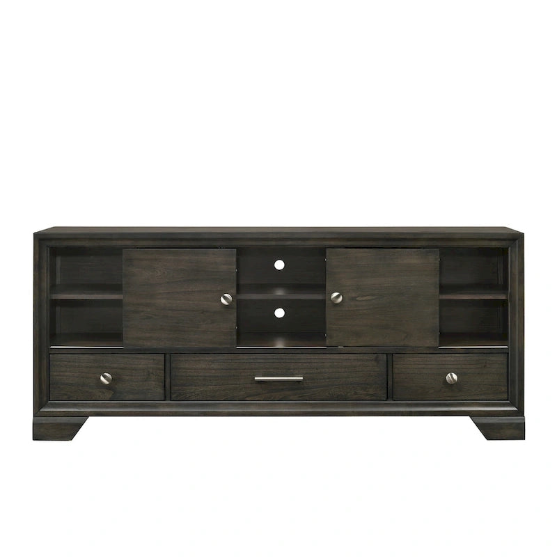 Ayla 5 Piece Gray Storage Fabric Platform Bedroom Set