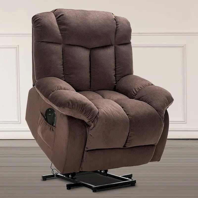 Power Lift Recliner Chair for Elderly, Heavy Duty & Safety Motion Reclining Mechanism-Fabric Sofa Living Room Chair