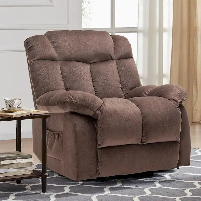 Power Lift Recliner Chair for Elderly, Heavy Duty & Safety Motion Reclining Mechanism-Fabric Sofa Living Room Chair