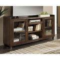 Starmore Contemporary Extra Large TV Stand Brown/Gunmetal - 70W x 19D x 35H