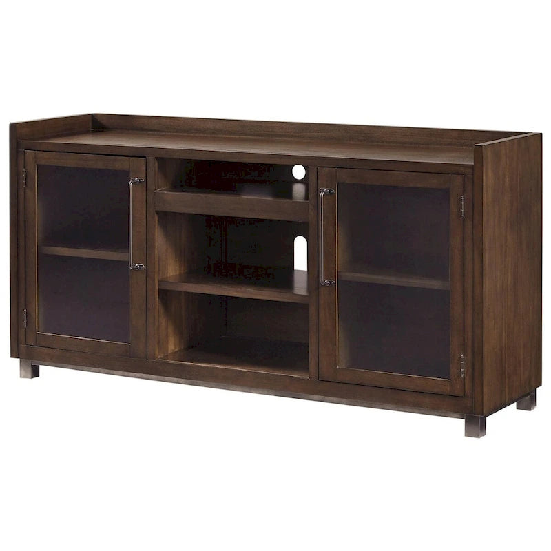Starmore Contemporary Extra Large TV Stand Brown/Gunmetal - 70W x 19D x 35H