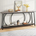 70.9 Inch Extra Long Narrow Sofa Console Table with Metal Frame for Entryway Living Room