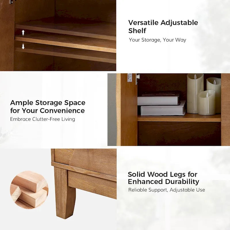 Martina Modern 2-door Ample Storage Cabinet With Adjustable Shelves Set Of 2 By HULALA HOME