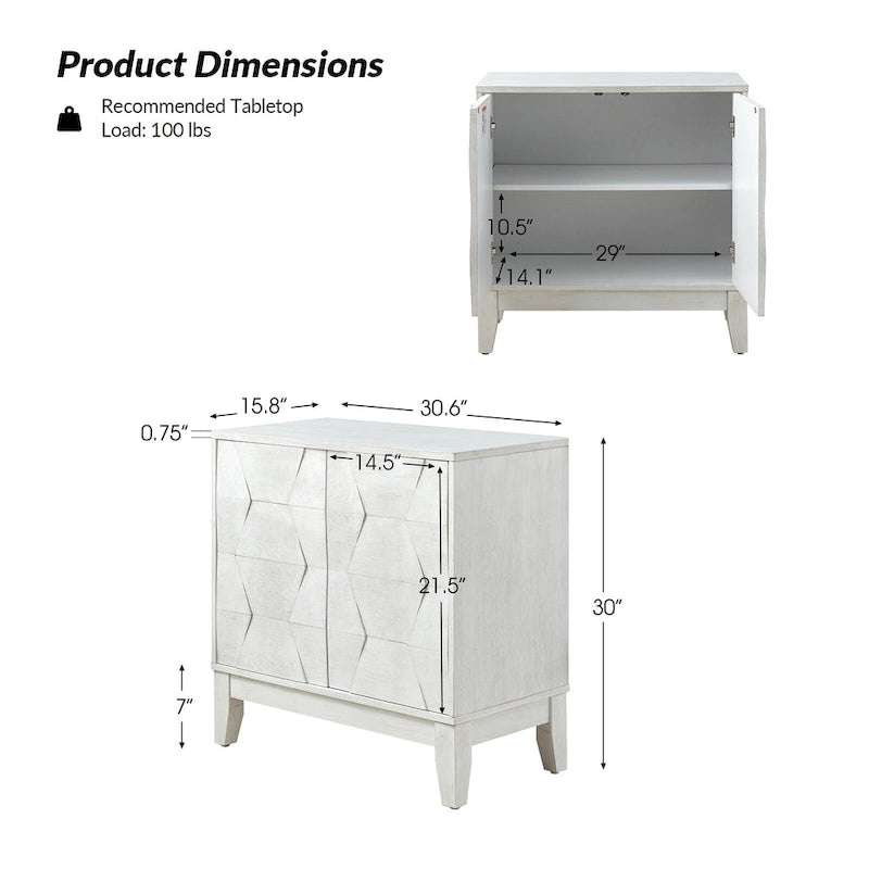 Martina Modern 2-door Ample Storage Cabinet With Adjustable Shelves Set Of 2 By HULALA HOME