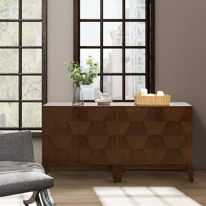 Martina Modern 2-door Ample Storage Cabinet With Adjustable Shelves Set Of 2 By HULALA HOME