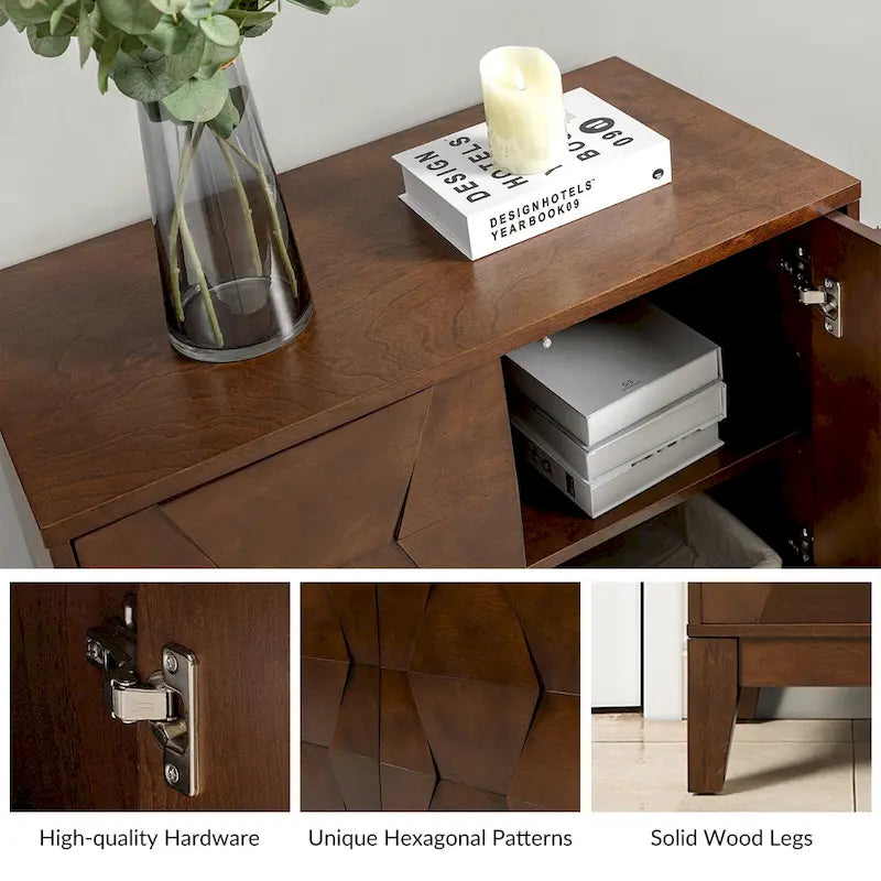 Martina Modern 2-door Ample Storage Cabinet With Adjustable Shelves Set Of 2 By HULALA HOME