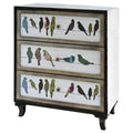 Mutil-color Wood 3-drawer Painted Chest