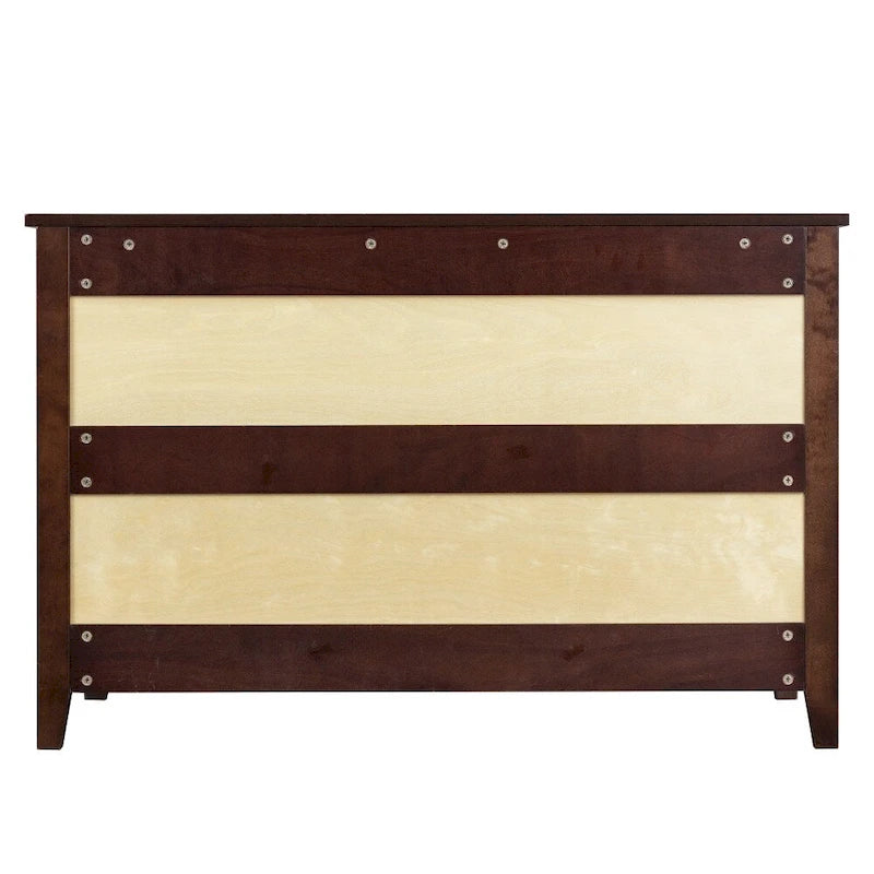 6 Drawer Dresser Bar Storge Cabinet Lockers with Retro Round Handle