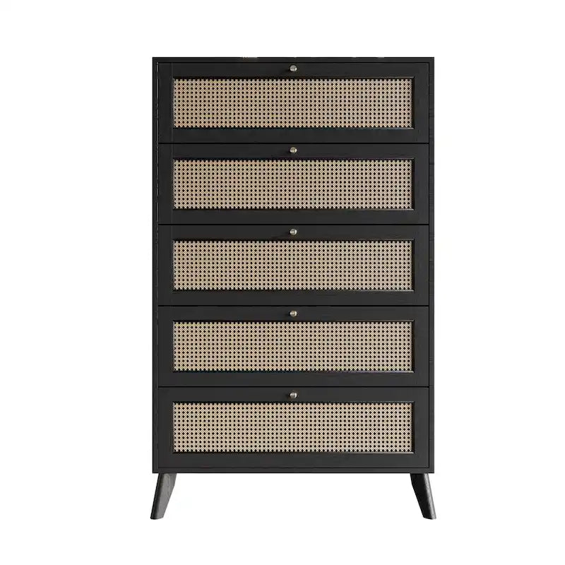 CraftPorch Mid-Century Modern Black Chest