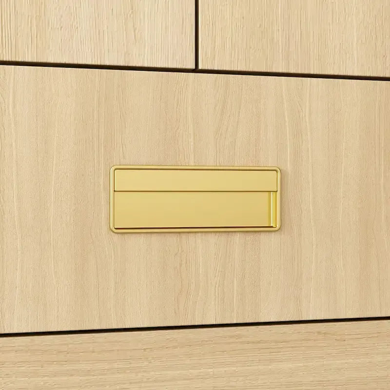 Wardrobe Closet Cabinet with Gold Handles and Optional Top Cabinet