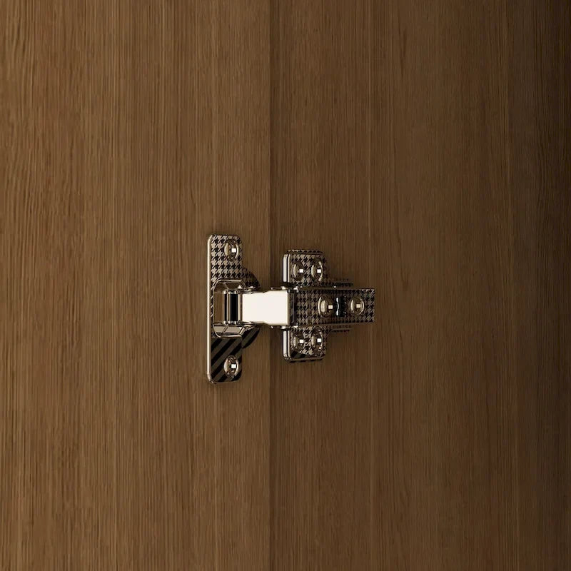 Wardrobe Closet Cabinet with Gold Handles and Optional Top Cabinet