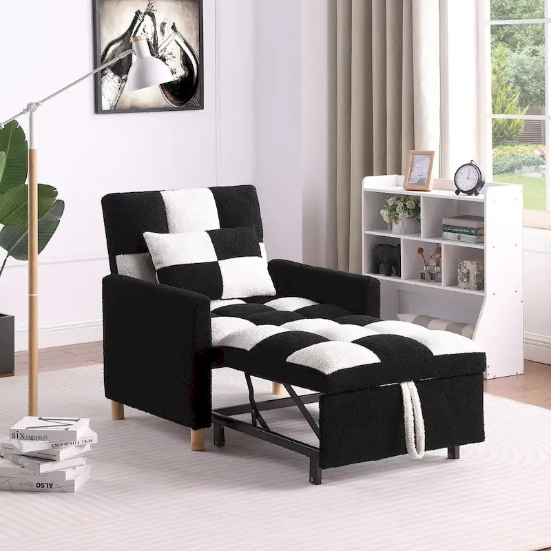 Convertible Sleeper Sofa Chair Bed with Pillow