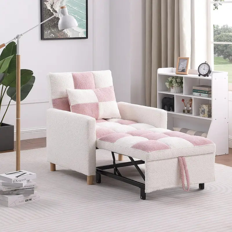 Convertible Sleeper Sofa Chair Bed with Pillow