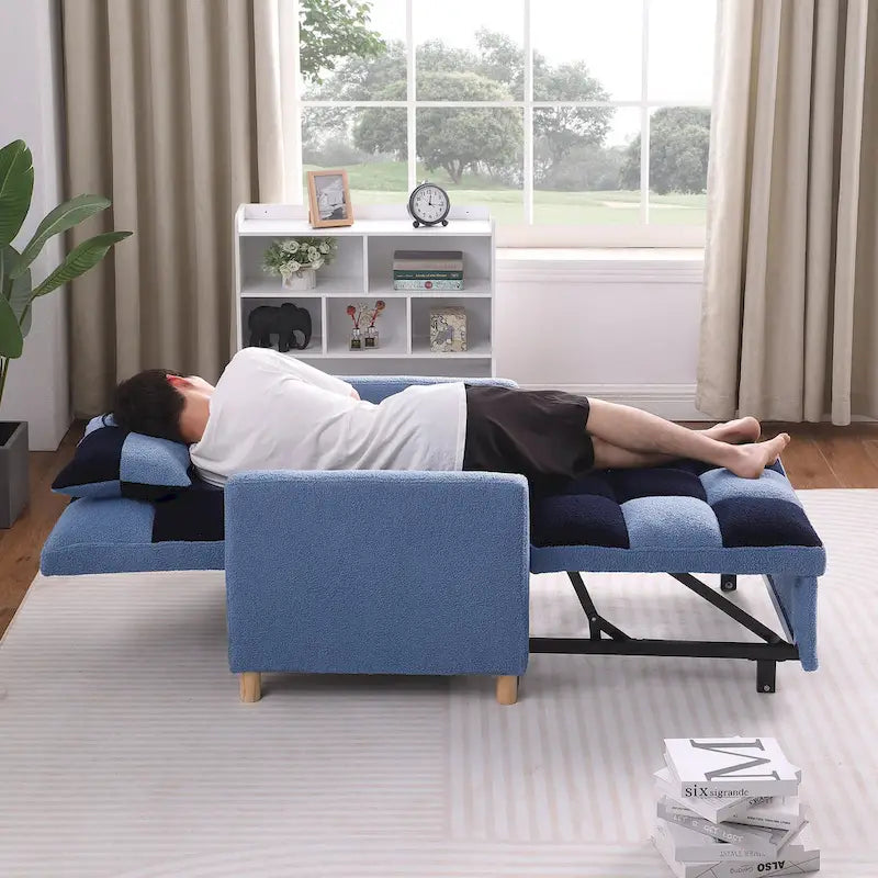 Convertible Sleeper Sofa Chair Bed with Pillow