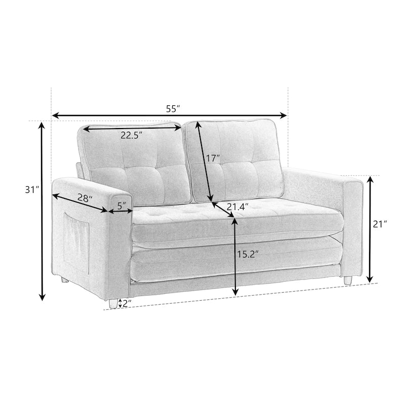 Convertible Futon Couch sleeper sofabed