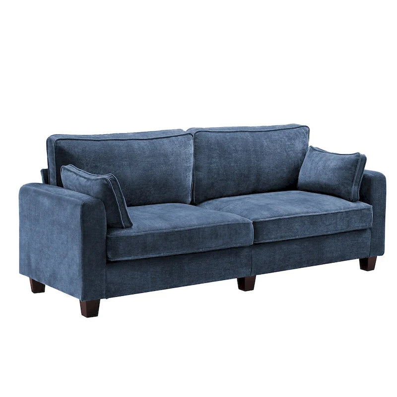 LUE BONA 81 Modern Corduroy 3 Seater Sofa, Polyester Rectangle Upholstered Sofa for Livingroom - 81W X 33D X 26H