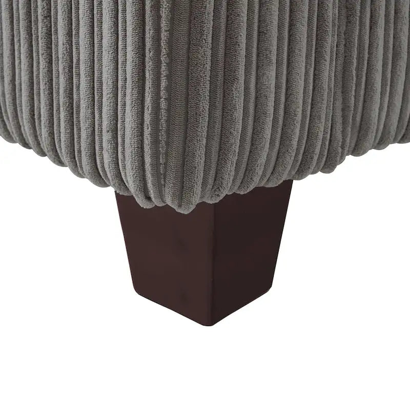 LUE BONA 81 Modern Corduroy 3 Seater Sofa, Polyester Rectangle Upholstered Sofa for Livingroom - 81W X 33D X 26H