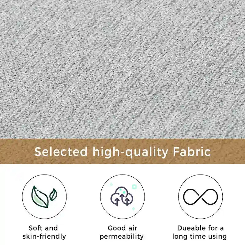 65 Linen Fabric Corner Sofa, Upholstered Indoor Chaise Lounge, Sleeper Sofa, Solid Wood Sofa Bed for Bedroom Living Room