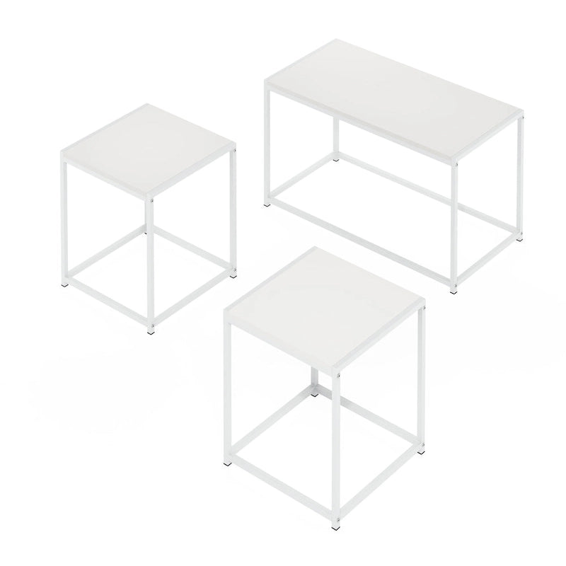 Furinno Camnus Modern Living Room Table Set with One Coffee Table and Two End Tables
