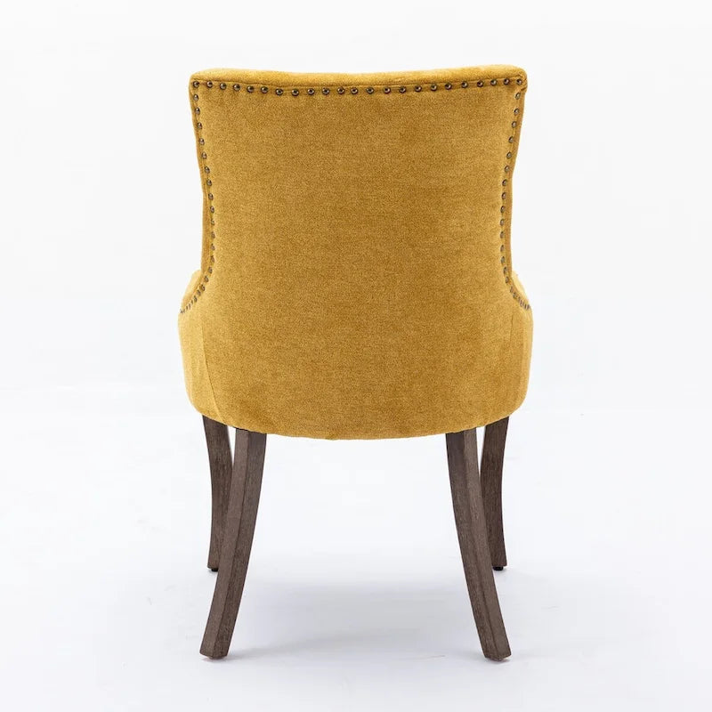 Set of 2 Ultra Side Dining Chairs with Wood Legs