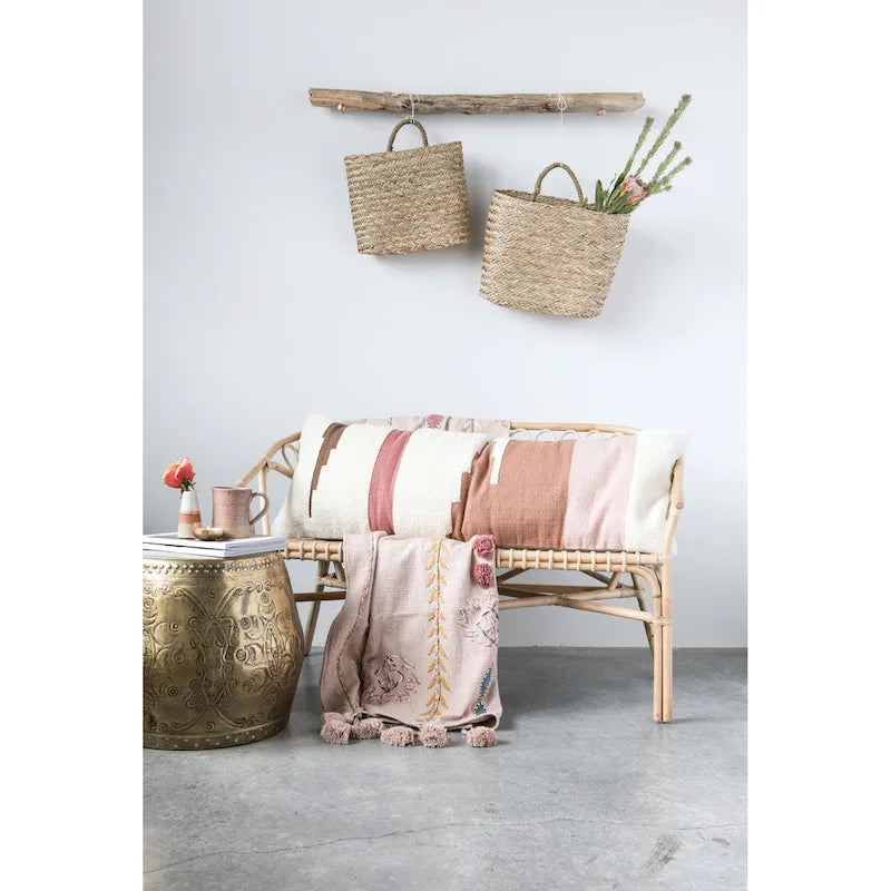 Debossed Metal Drum Side Table