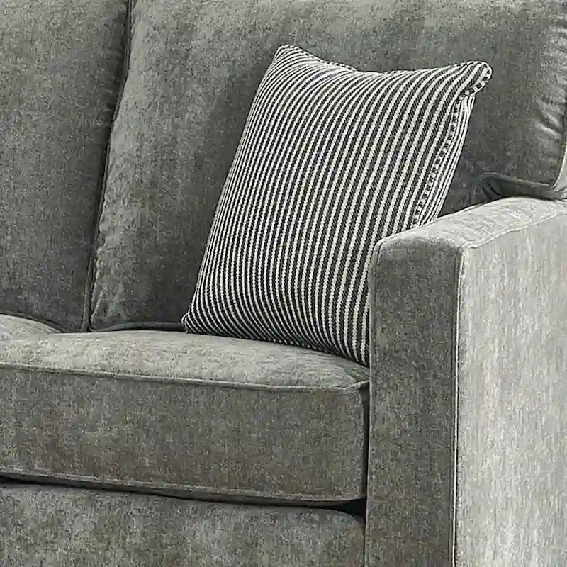 Maddox Grey Sectional Sofa Bed w/ Queen Gel Memory Foam Mattress