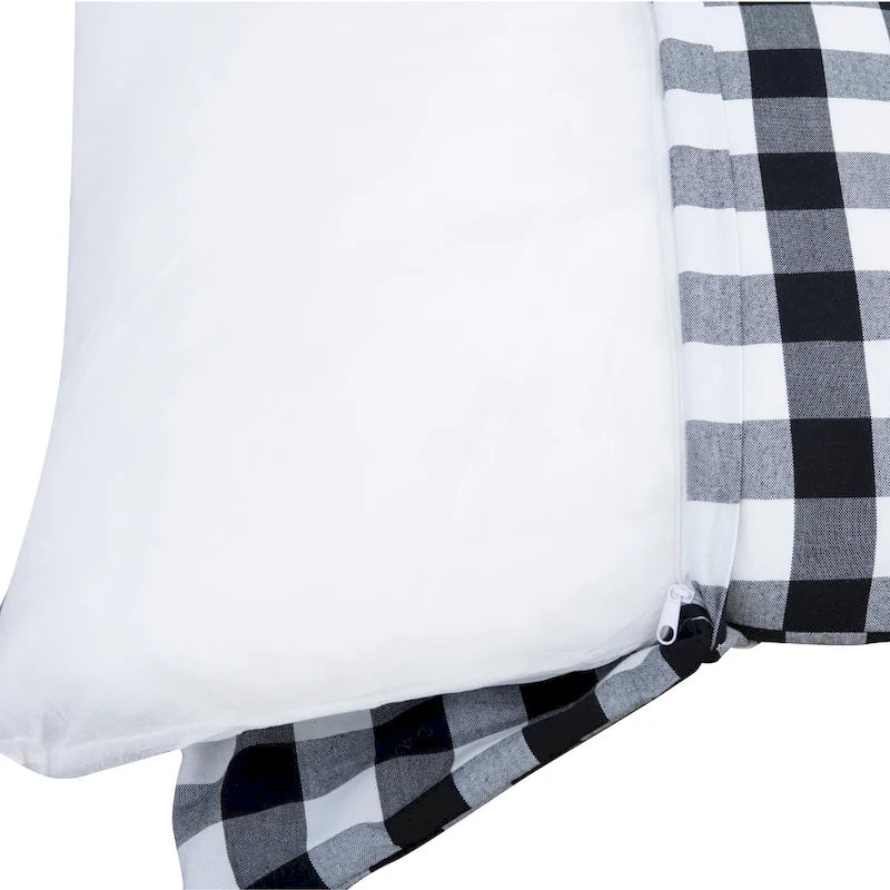 Josie Black Backless Wooden Nook with Cushion Set