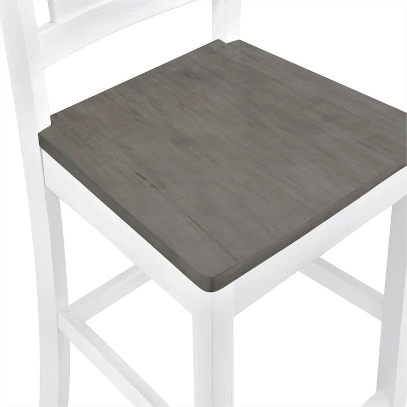 Rustic Farmhouse 5-Piece Counter Height Dining Table Set