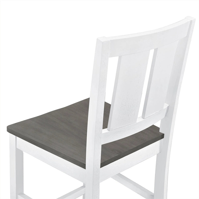 Rustic Farmhouse 5-Piece Counter Height Dining Table Set