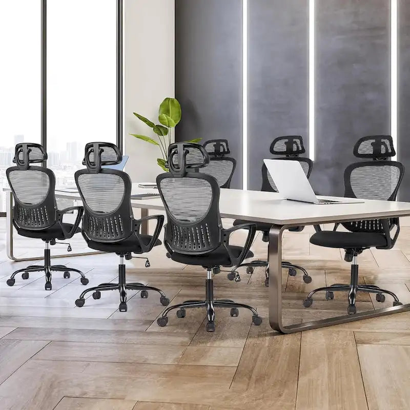 Ergonomic Office Chair, High Back Desk Chair with Headrest, Home Office Swivel Mesh Computer Chair Office Chairs