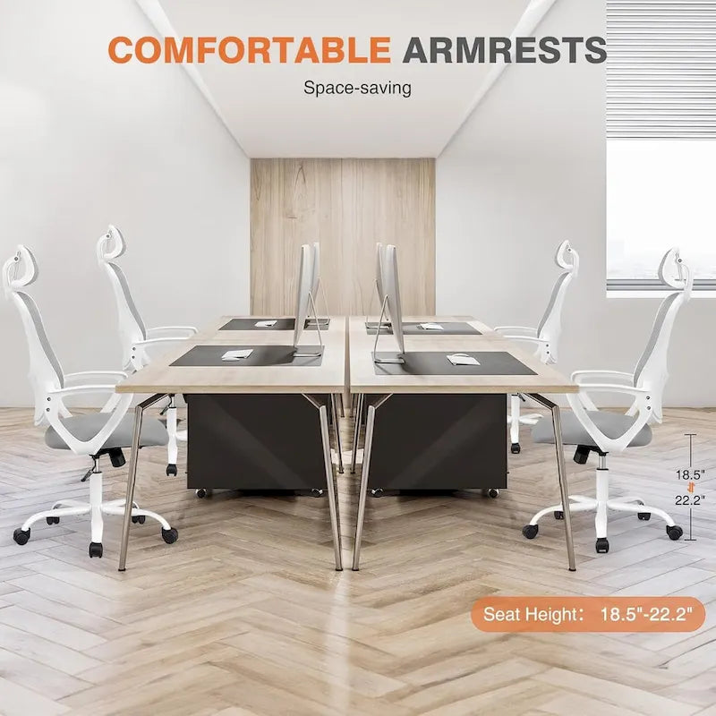 Ergonomic Office Chair, High Back Desk Chair with Headrest, Home Office Swivel Mesh Computer Chair Office Chairs