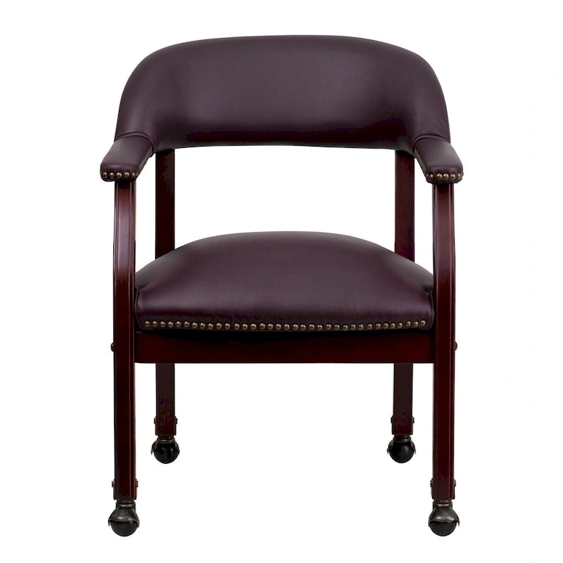 Conference Chair with Accent Nail Trim and Casters