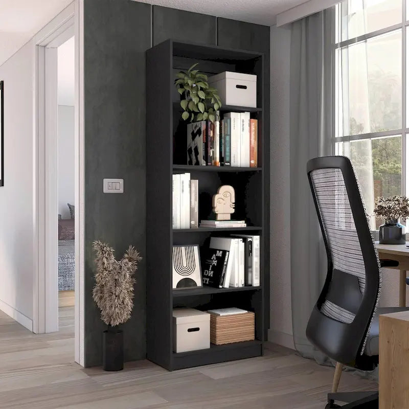 Home 4 Shelves Bookcase with Multi-Tiered Storage
