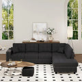 Merax Linen L-shaped Modular Sectional Sofa with Cushions