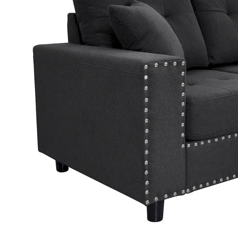 Merax Linen L-shaped Modular Sectional Sofa with Cushions